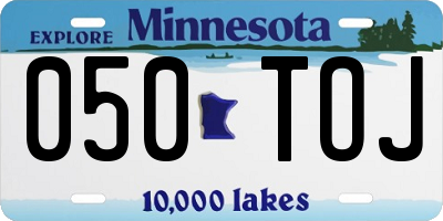 MN license plate 050TOJ