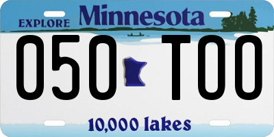 MN license plate 050TOO