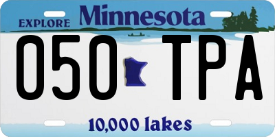 MN license plate 050TPA