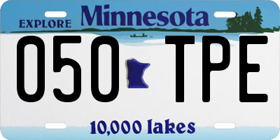 MN license plate 050TPE