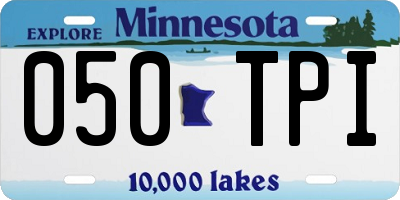 MN license plate 050TPI
