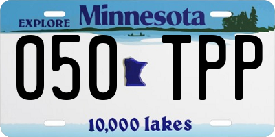 MN license plate 050TPP