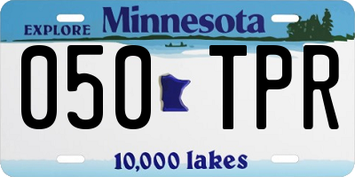 MN license plate 050TPR
