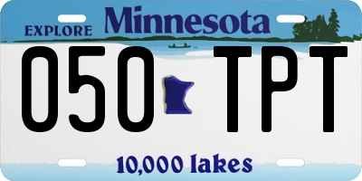 MN license plate 050TPT