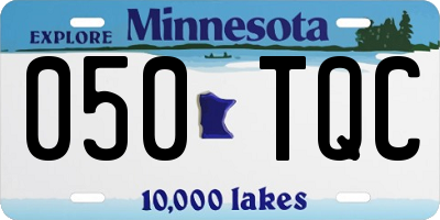 MN license plate 050TQC