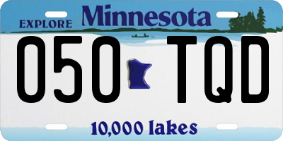 MN license plate 050TQD