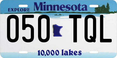 MN license plate 050TQL