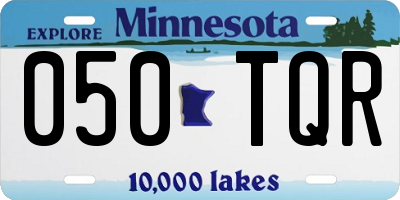 MN license plate 050TQR