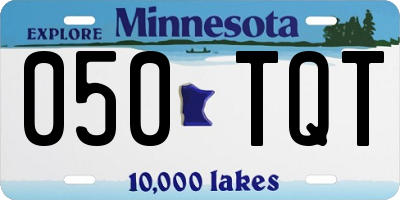 MN license plate 050TQT