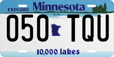 MN license plate 050TQU
