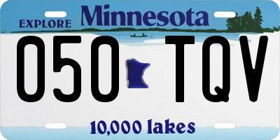 MN license plate 050TQV
