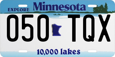 MN license plate 050TQX