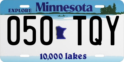 MN license plate 050TQY