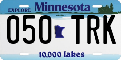 MN license plate 050TRK