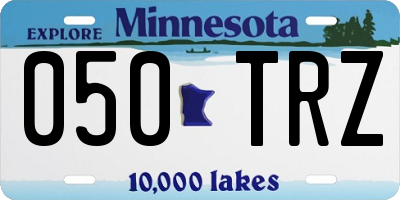 MN license plate 050TRZ