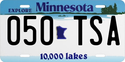 MN license plate 050TSA