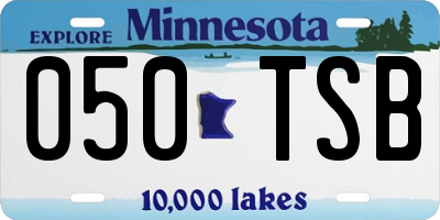 MN license plate 050TSB