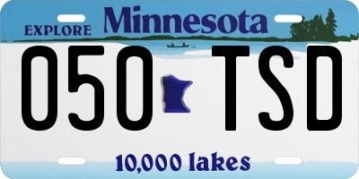 MN license plate 050TSD