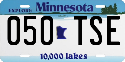 MN license plate 050TSE