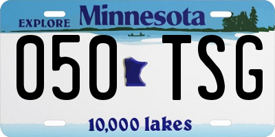 MN license plate 050TSG