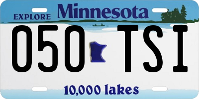 MN license plate 050TSI