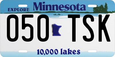 MN license plate 050TSK