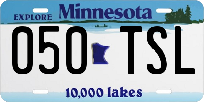 MN license plate 050TSL