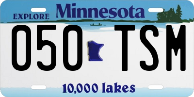 MN license plate 050TSM