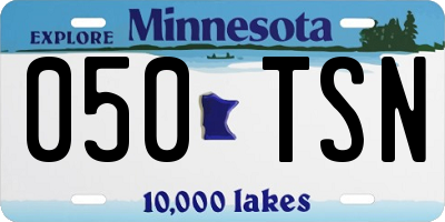 MN license plate 050TSN