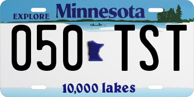 MN license plate 050TST