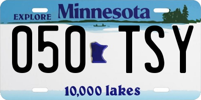 MN license plate 050TSY