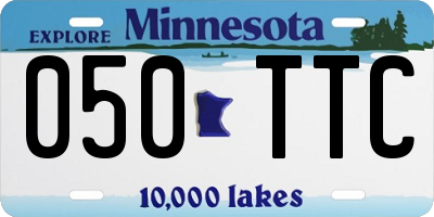 MN license plate 050TTC