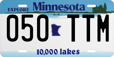 MN license plate 050TTM