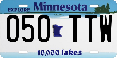 MN license plate 050TTW
