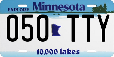 MN license plate 050TTY