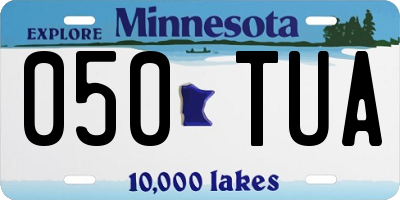 MN license plate 050TUA