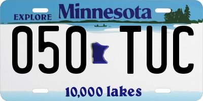 MN license plate 050TUC