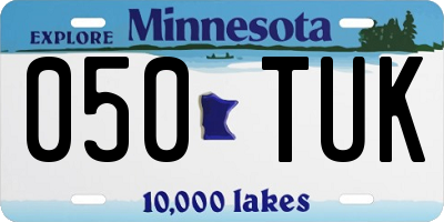 MN license plate 050TUK