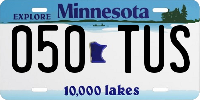 MN license plate 050TUS