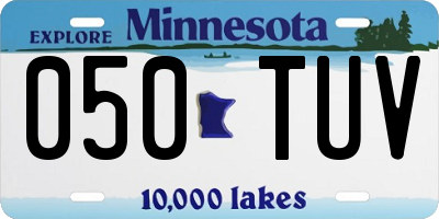 MN license plate 050TUV