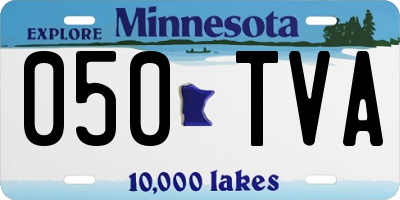 MN license plate 050TVA