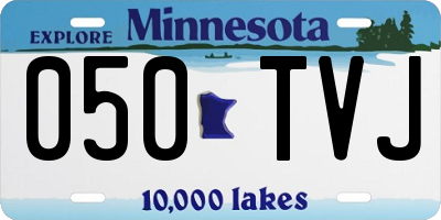 MN license plate 050TVJ