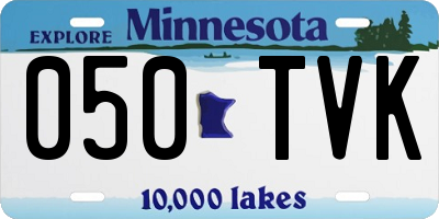 MN license plate 050TVK