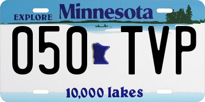 MN license plate 050TVP
