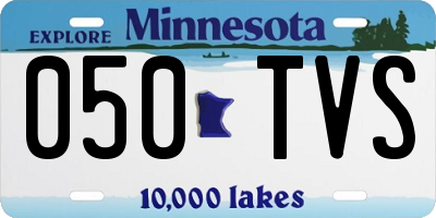 MN license plate 050TVS