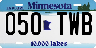 MN license plate 050TWB