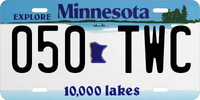 MN license plate 050TWC