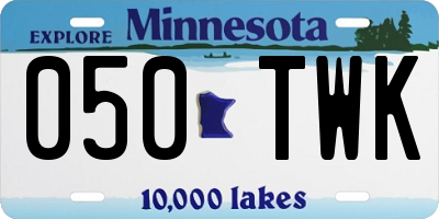 MN license plate 050TWK