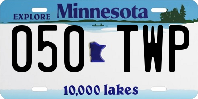 MN license plate 050TWP