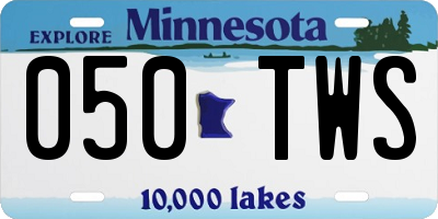 MN license plate 050TWS